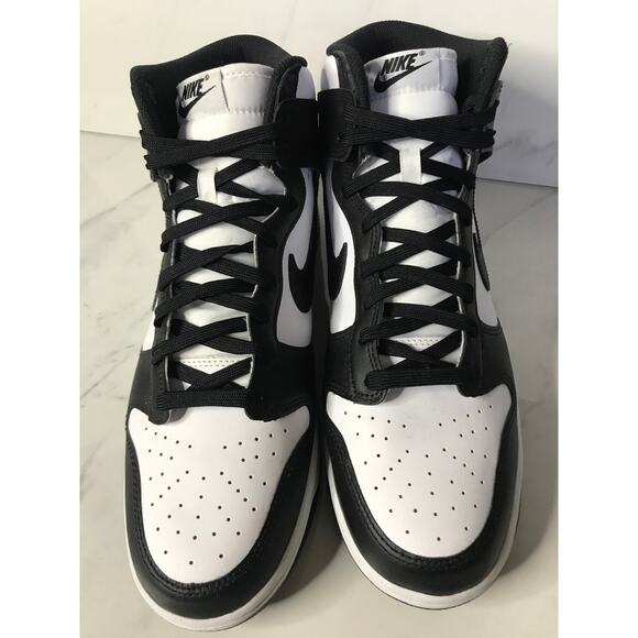 Nike Dunk High Panda Sneakers Mens 12 Black White Retro DD1399-105 main image 7